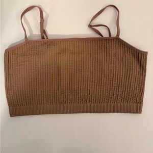 Ribbed Tan Crop Top
